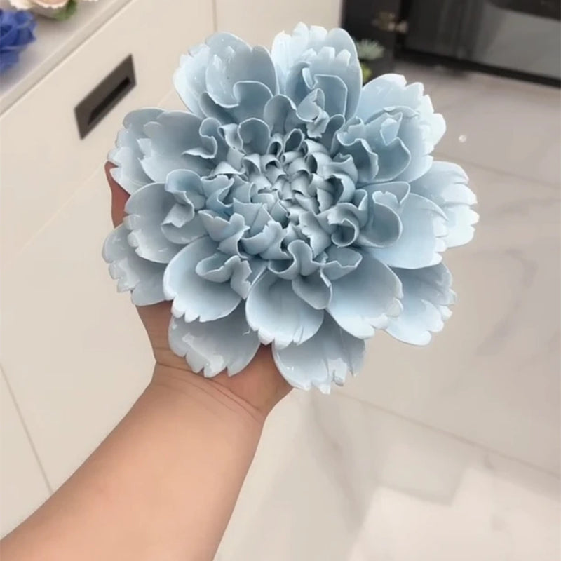 A granel, 7 ", flores de peonía de porcelana, decoración colgante Artificial de cerámica, venta al por mayor