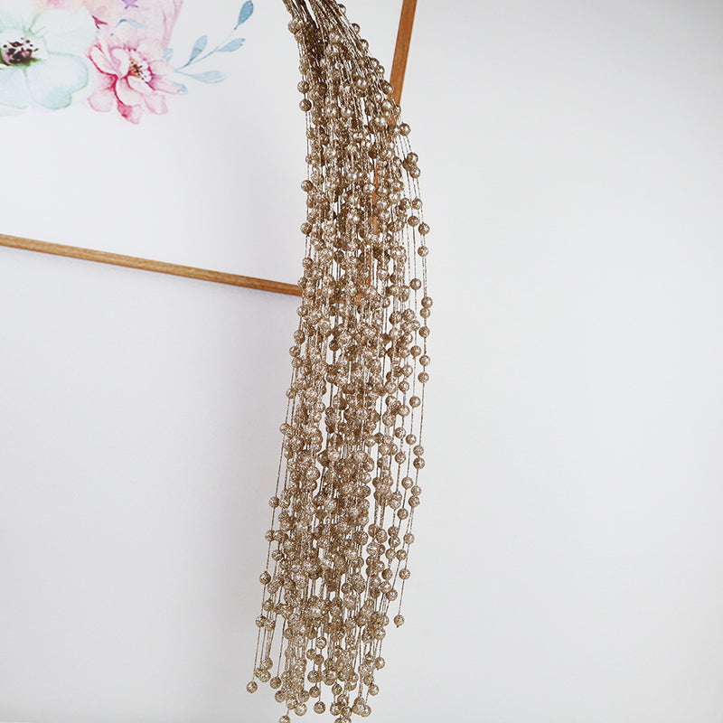 Bulk 5Pcs Artificial Glitter Berry Long Stems Weeping Christmas Ornaments Flowers Arrangement Decoration Wholesale