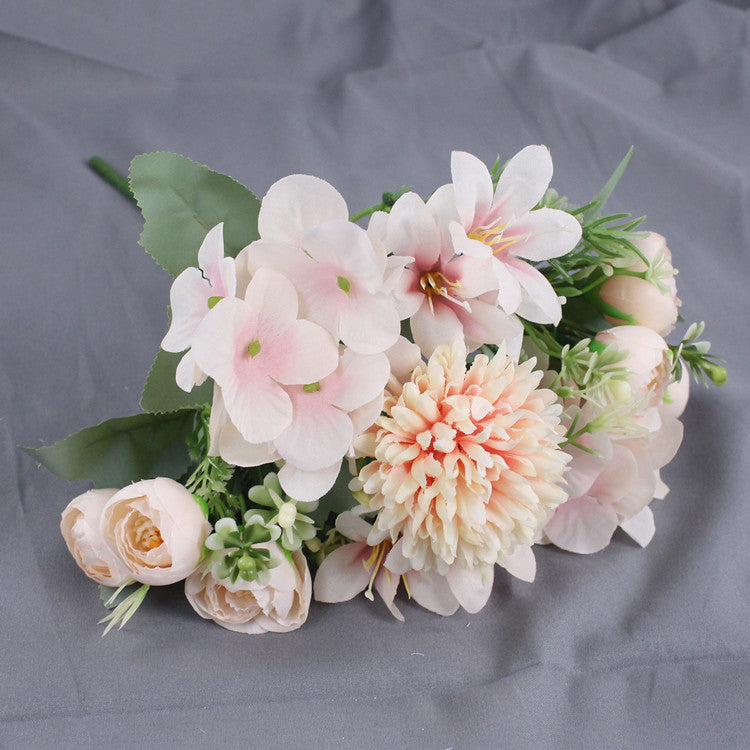 Bulk 12" Mixed Hydrangea Peony Chrysanthemum & Lily Bush Bouquet Wholesale