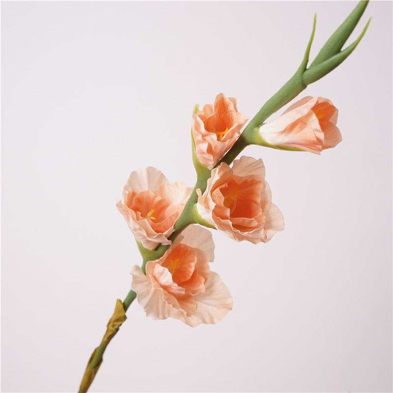 Premium 33.4" Extra Tall Real Touch Gladiolus Stems - Lifelike Silk Floral Arrangements for Weddings & Home Decor