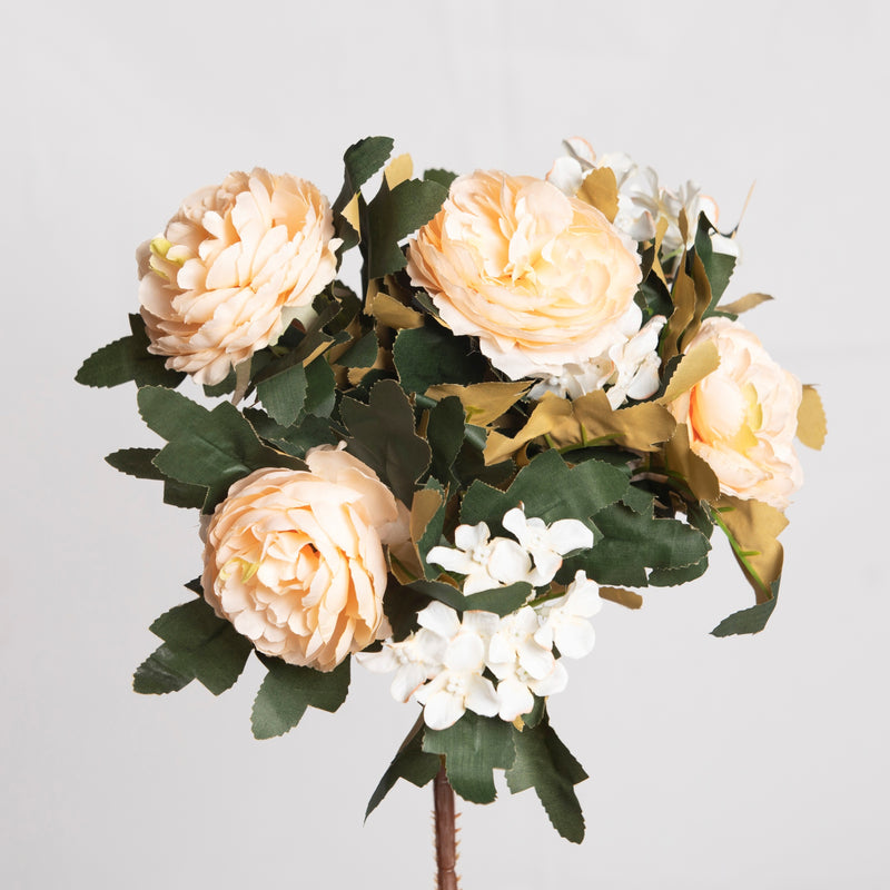 Bulk 16" Vintage Peony Bush Bouquet Mixed Hydrangea Retro Wedding Crafts Party Wholesale