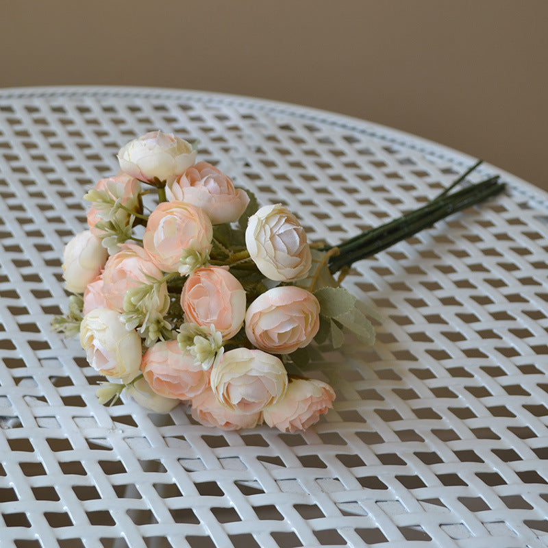 Bulk 12.6" Premium Silk Ranunculus Bouquet Ideal for Wedding Centerpieces, Home Decor & Spring Event Styling