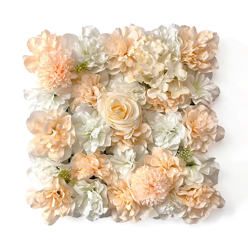 Bulk Flower Wall Panels 15 x 15 Inch 3D Silk Rose Floral Wall Decorative Wholesale