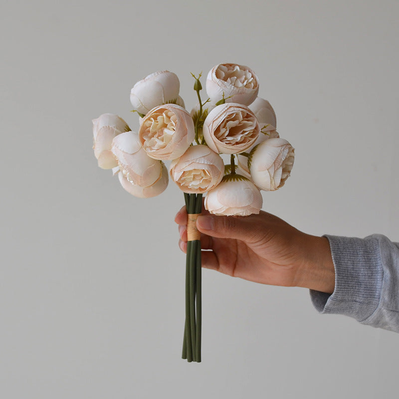 Bulk 11" Autumn Retro Peony Buds Bouquet for Fall Wedding Centerpieces, Home Decor & Thanksgiving Styling