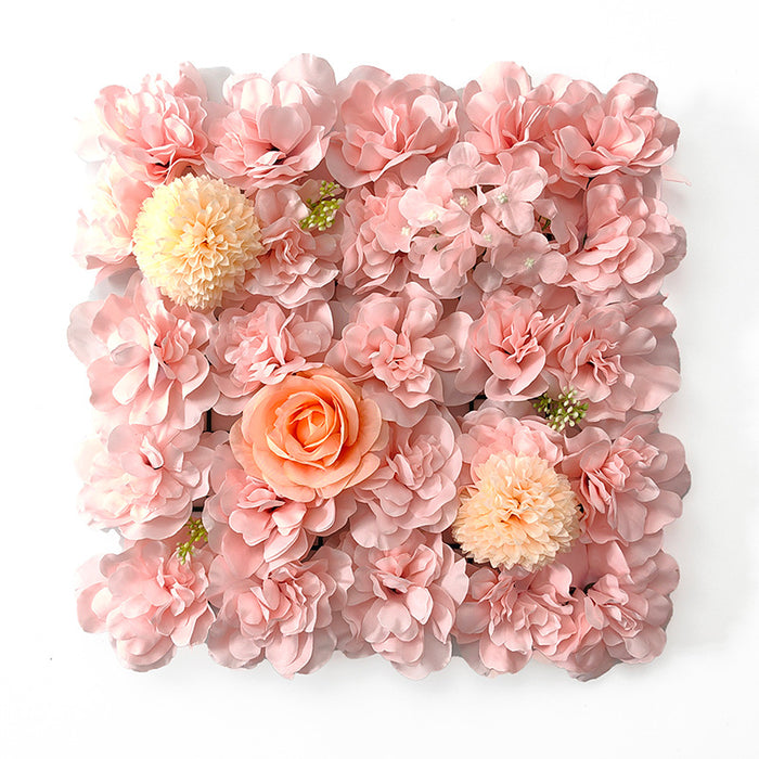 Bulk Flower Wall Panels 15 x 15 Inch 3D Silk Rose Floral Wall Decorative Wholesale