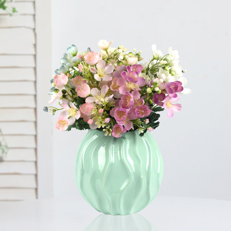 Bulk 13" Small Cherry Blossom Bush Artificial Cherry Flowers Wholesale