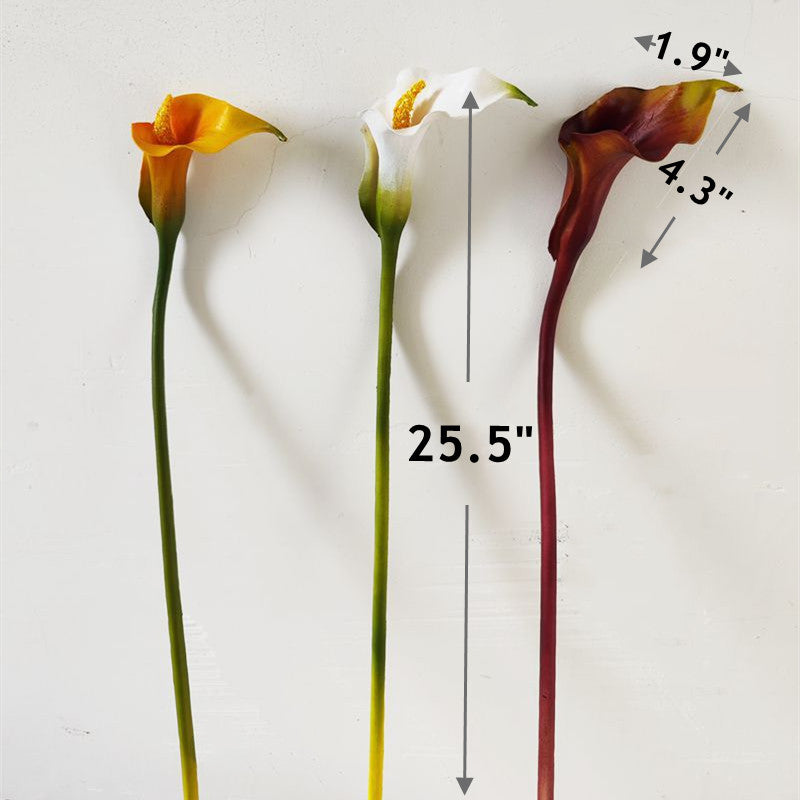 Lys calla exclusifs en vrac 25,5" Longues tiges Real Touch Floral Artificiel En Gros 