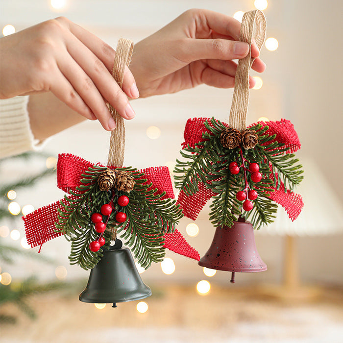 Bulk Christmas Jingle Bell with Pine Cones Berries Ornaments Wholesale