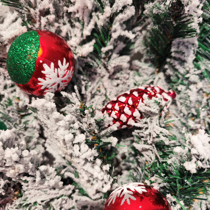 Bulk 9Ft Luxury Artificial Snowy Cedar Garland With Ornaments Wholesale