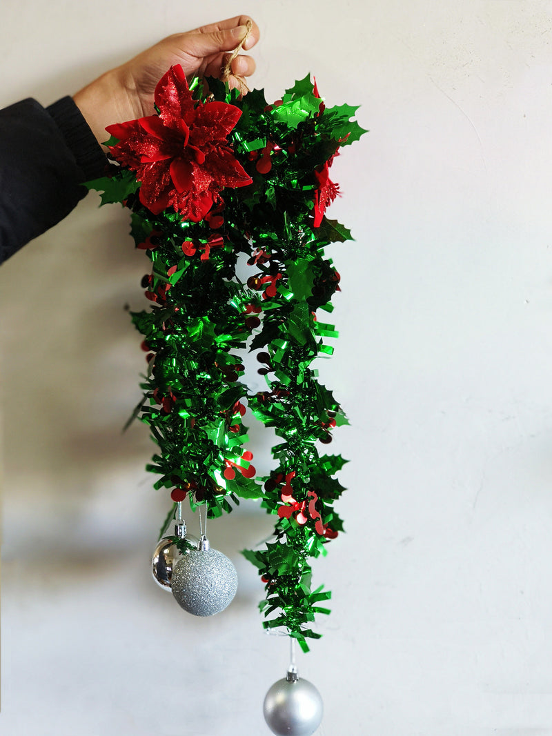 Bulk Christmas Tinsel Garland with Ball Ornaments Xmas Tree Decorations Wholesale