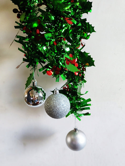 Bulk Christmas Tinsel Garland with Ball Ornaments Xmas Tree Decorations Wholesale