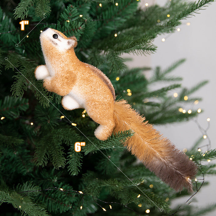 Bulk Christmas Squirrel Ornament Hanging Xmas Ornaments for Christmas Tree Wholesale