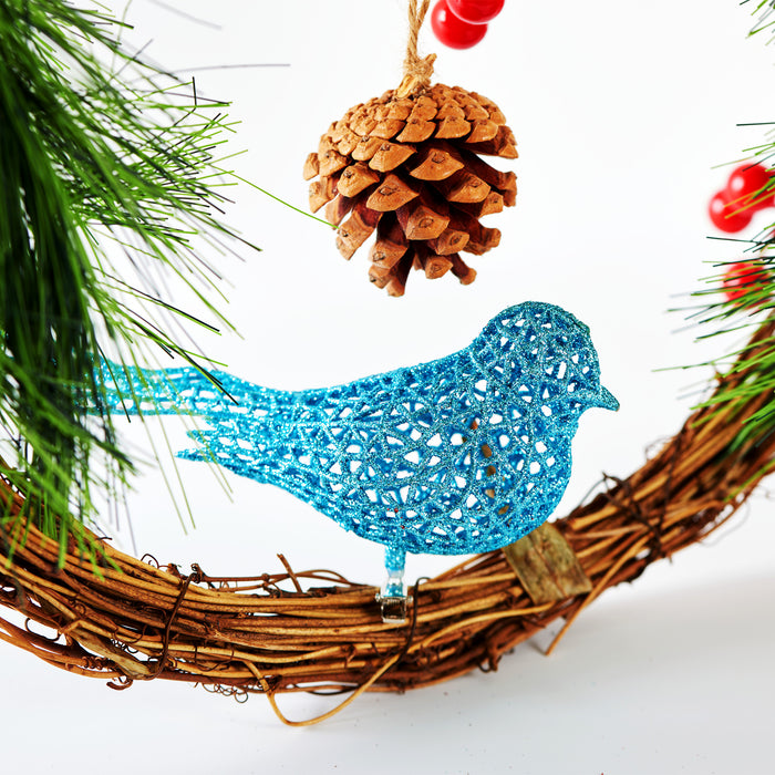 Bulk 15" Christmas Wreath With Birds Wholesale