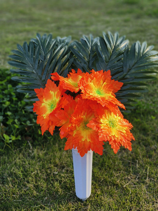 Clearance Artificial Cemetery Flowers with Vase