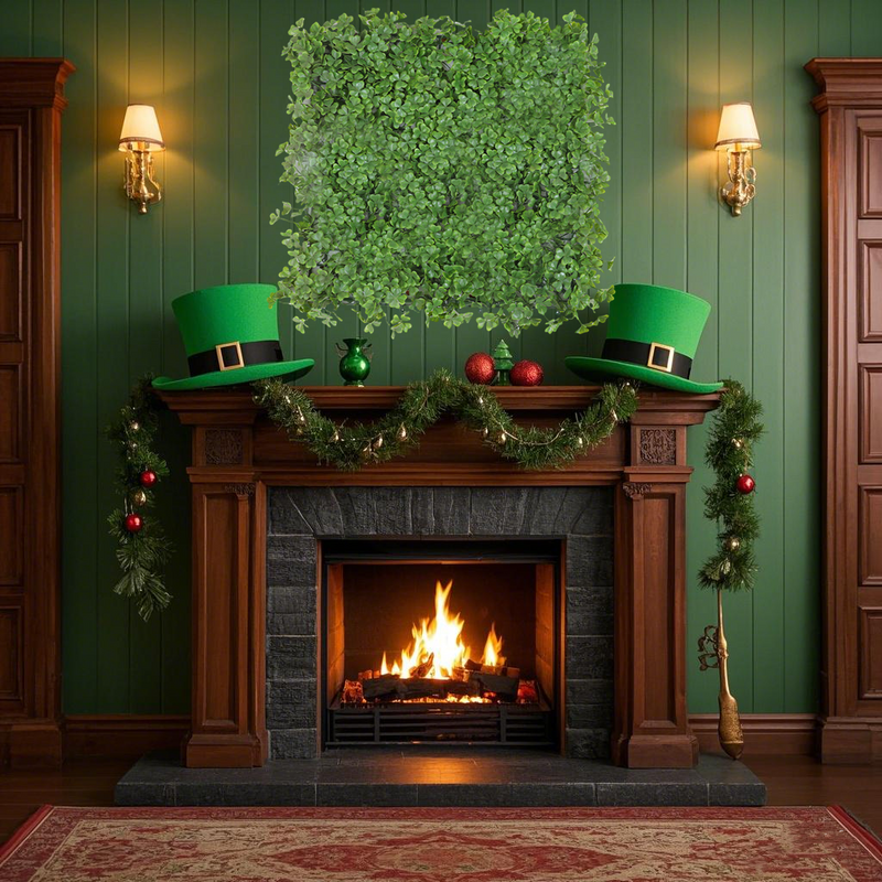 Bulk Grass Wall 20"x20" Clover Lucky Greenery Wall Panel UV Protected Wholesale