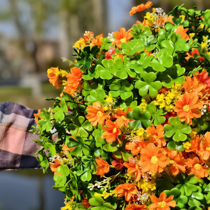 Bulk 24 Bundles Spring Daisy Flowers and Greenery Plants UV Resistant for Outdoors Wholesale