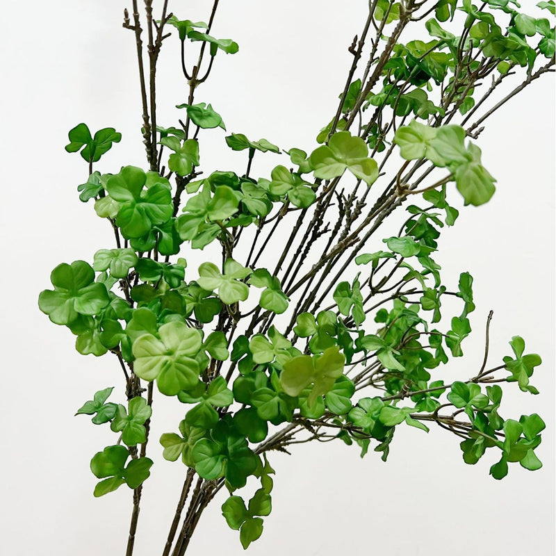 Bulk 35 inches Tall Extra Happy St. Patrick’s Day Shamrocks Clover Branches Real Touch Stems Wholesale