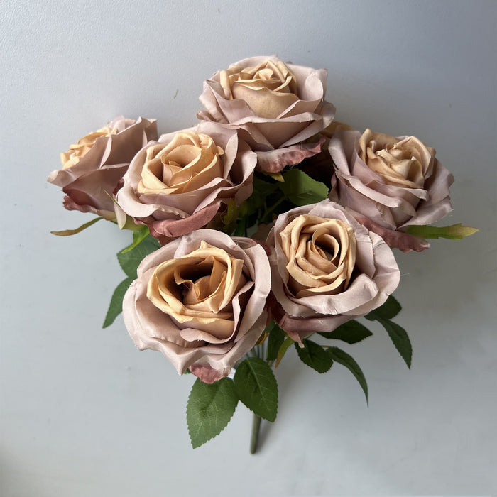 Clearance 50pcs 16inch 8 Heads Rose Bush Artificial Rose Silk Flowers