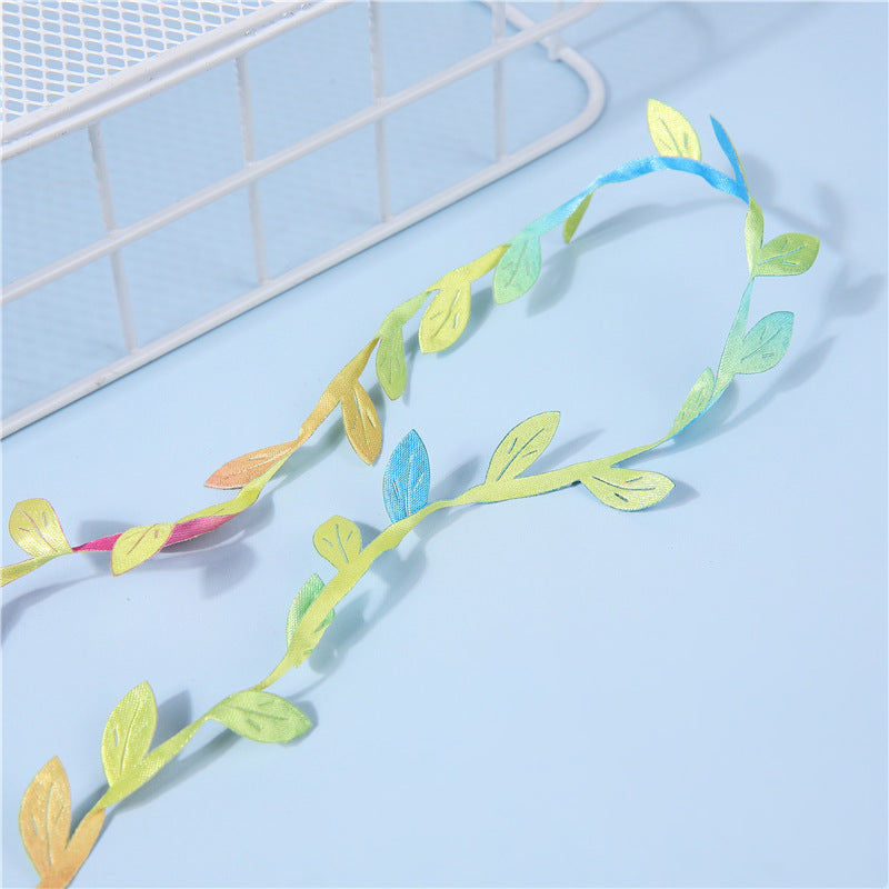 Bulk 32Ft Leaves Ribbon Fake Ivy Leaf Garland for DIY Wedding Party Craft Wall Decoration