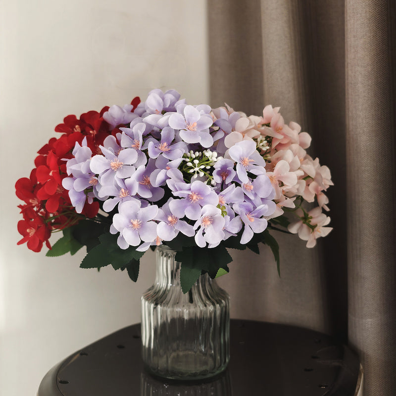 Bulk 12" Artificial Crabapple Flower Bush Bouquet - Realistic Looking Faux Flower Bunch for Wedding Centerpieces, Home Living Room/Table Decor Wholesale