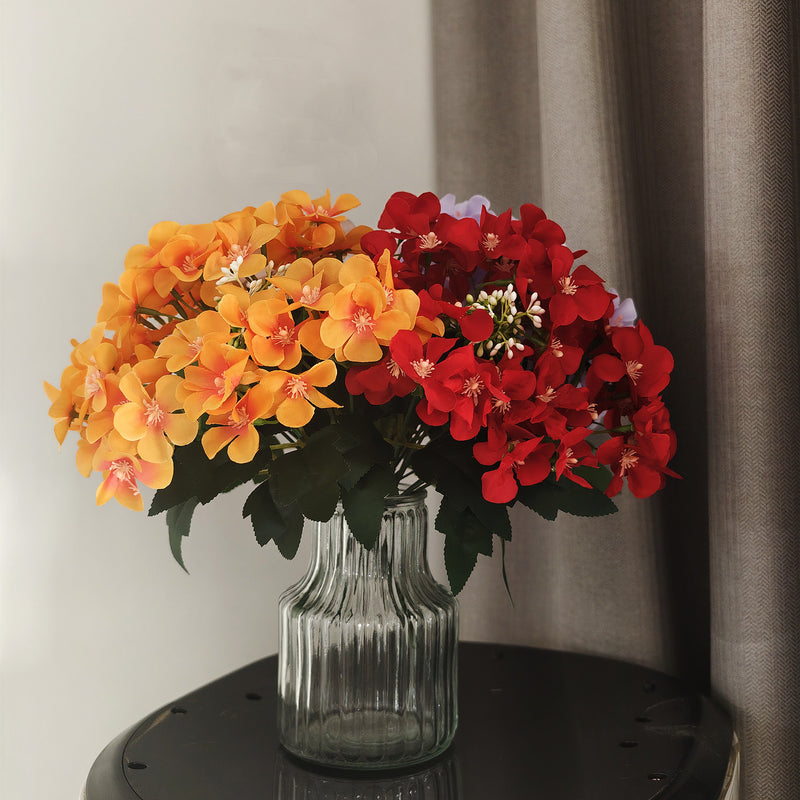 Bulk 12" Artificial Crabapple Flower Bush Bouquet - Realistic Looking Faux Flower Bunch for Wedding Centerpieces, Home Living Room/Table Decor Wholesale