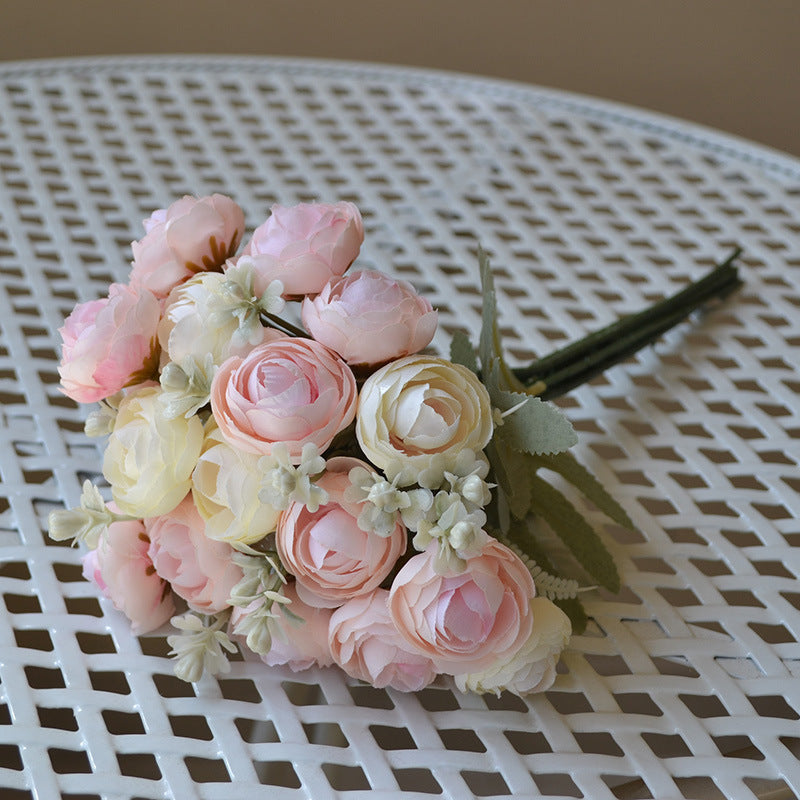 Bulk 12.6" Premium Silk Ranunculus Bouquet Ideal for Wedding Centerpieces, Home Decor & Spring Event Styling