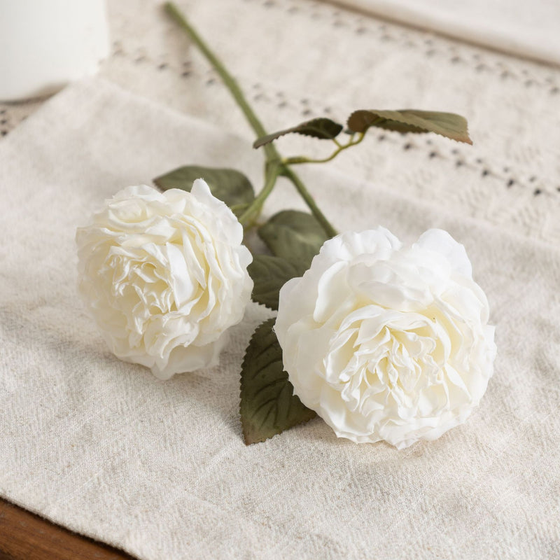 Bulk Realistic Silk Austin Roses Burnt Edge Artificial Flowers for Wedding Arch, Home Decoration, Table Arrangements, DIY Floral Projects Wholesale