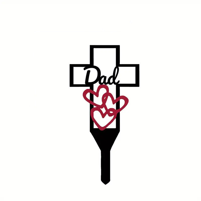 Bulk Cemetery Memorial Cross Stake Memorial Art Commemorative Graveyard Iron Stake Wholesale