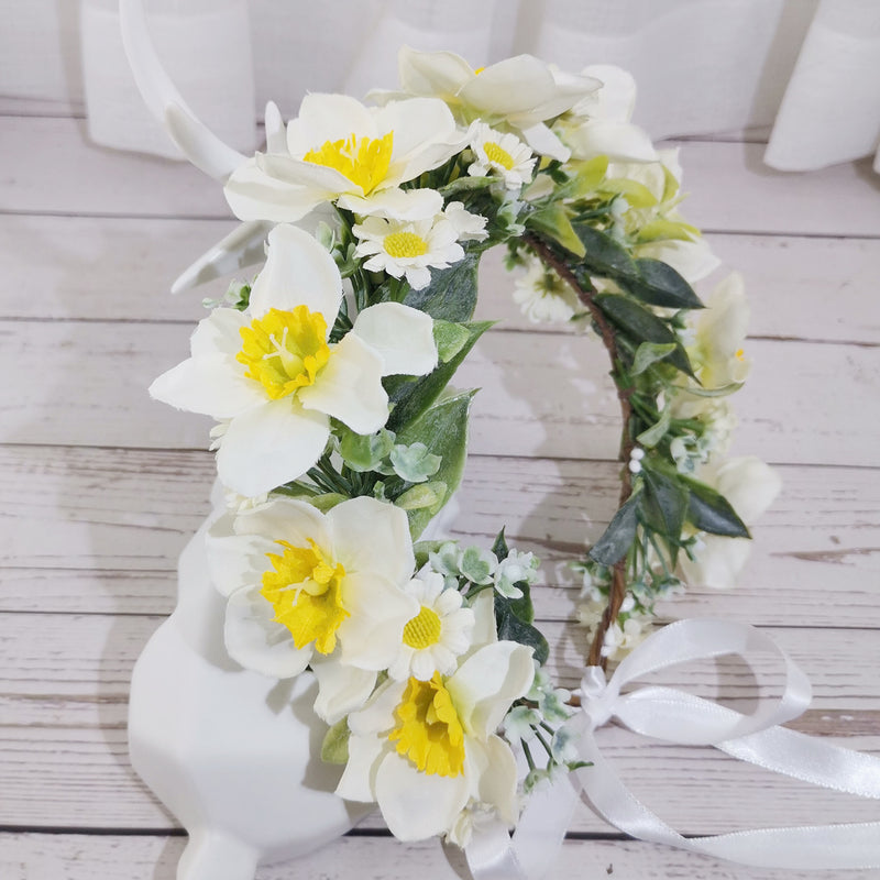 Bulk Daffodil Flower Headband for Wedding Spring Festival Daffodil Events Party Wholesale