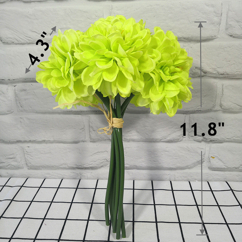 Bulk 10 Bundles 11.8" Artificial Dahlia Bouquet Dahlia Flowers Artificial Wholesale
