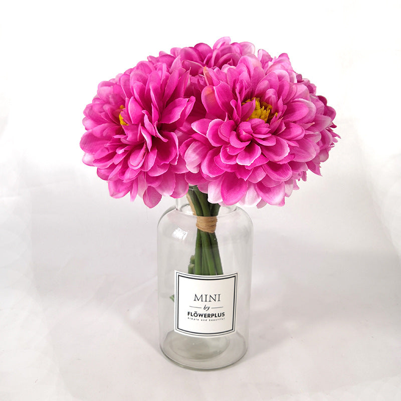 Bulk 10 Bundles 11.8" Artificial Dahlia Bouquet Dahlia Flowers Artificial Wholesale