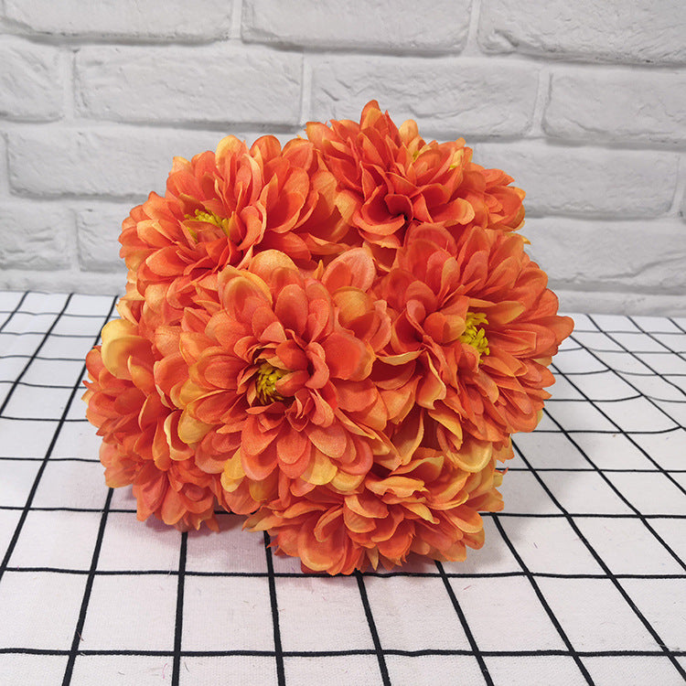 Bulk 10 Bundles 11.8" Artificial Dahlia Bouquet Dahlia Flowers Artificial Wholesale
