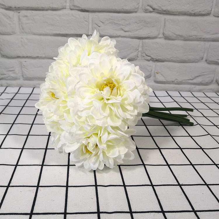 Bulk 10 Bundles 11.8" Artificial Dahlia Bouquet Dahlia Flowers Artificial Wholesale