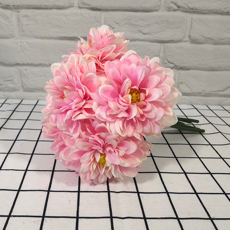 Bulk 10 Bundles 11.8" Artificial Dahlia Bouquet Dahlia Flowers Artificial Wholesale
