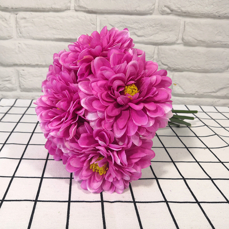 Bulk 10 Bundles 11.8" Artificial Dahlia Bouquet Dahlia Flowers Artificial Wholesale