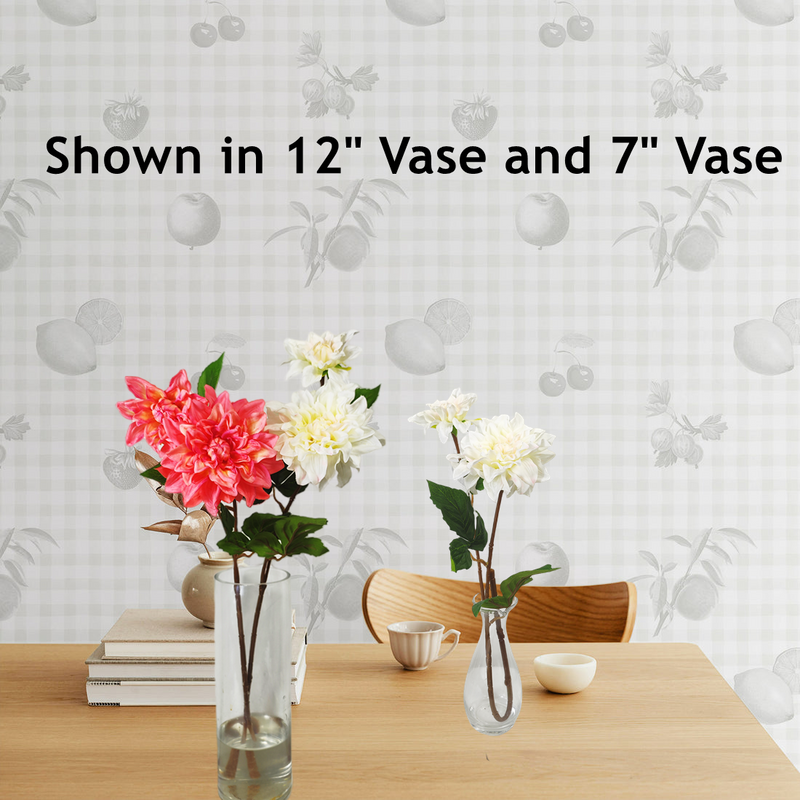 Tiges de dahlia au toucher réaliste de 23,6 pouces avec 2 têtes de fleurs en gros 