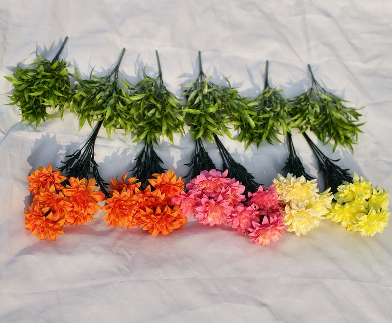 Bulk 12 Bundles 18.5" Large Dahlia Bush UV Resistant Flowers And Plants for Outdoors Wholesale