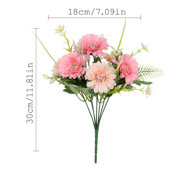 Bulk 11.8" Gerbera Bush Artificial Silk Floral Arrangements Wholesale