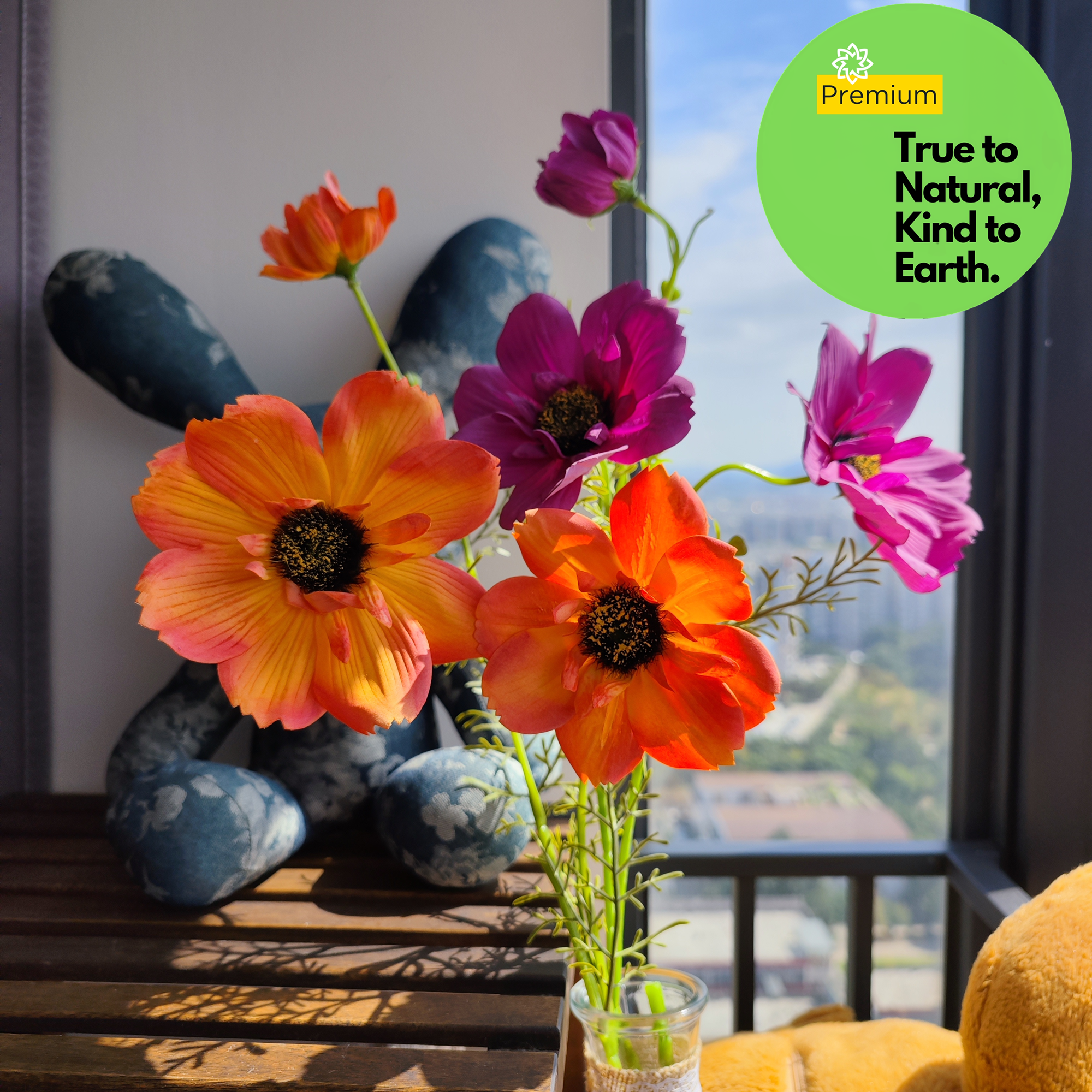 Premium Real Touch Daisy Cosmos Spray Stems — Artificialmerch