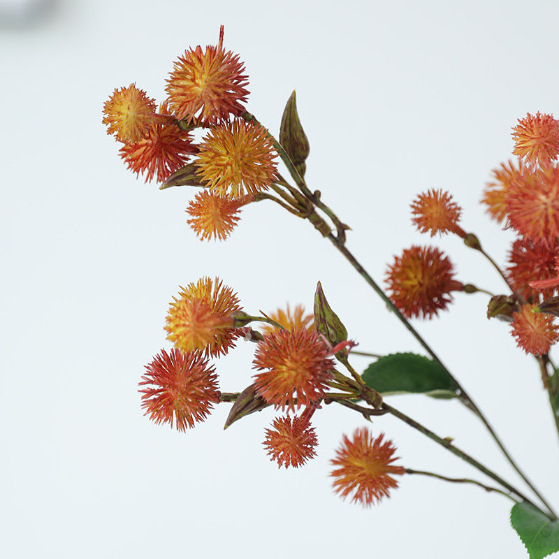 Branches de boules de pissenlit en vrac de 20 pouces Tiges de fleurs artificielles florales vertes d'été Jaune Vente en gros
