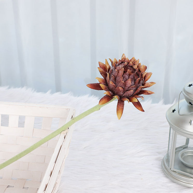 Lot de 24 tiges d'artichaut en soie pour arrangement floral artificiel d'automne