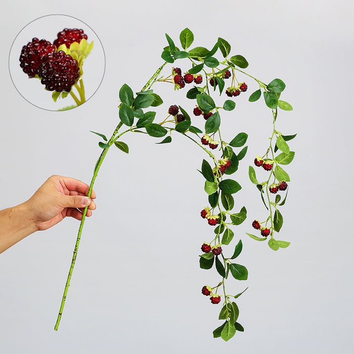 Bulk 43" Extra Long Weeping Raspberry Stems Artificial Fruit Berries Branches Wholesale