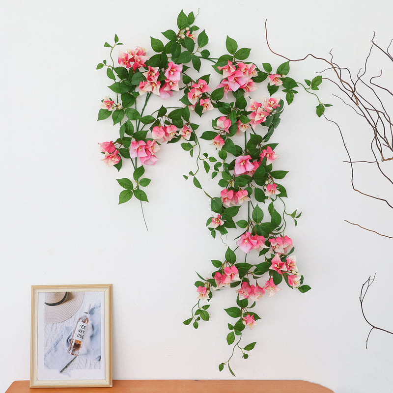 Bulk 59 Inch Artificial Bougainvillea Hanging Vines UV Resistant Fake Flowers for Outdoor Decor Wholesale