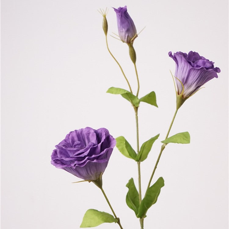 Premium 19.6" Real Touch Lisianthus - Lifelike Silk Floral Arrangements for Weddings & Home Decor