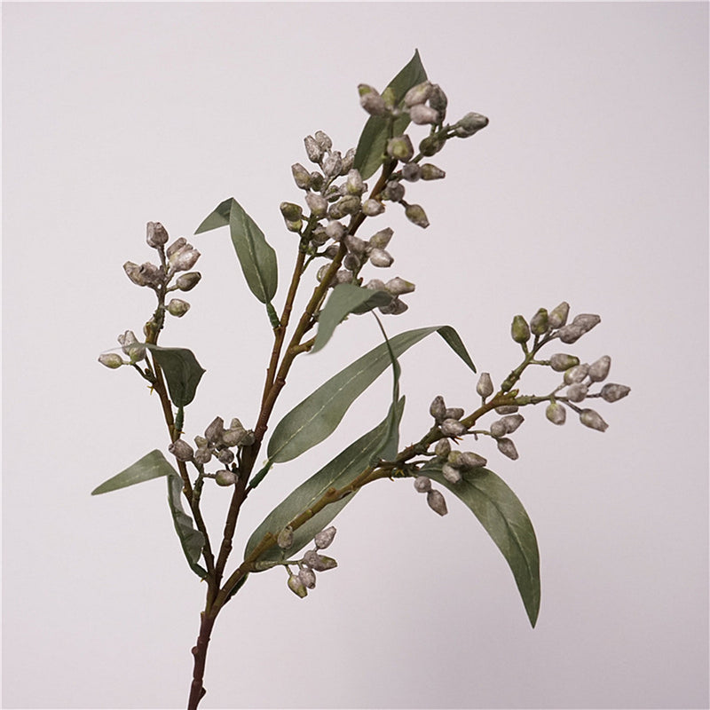 Premium 21" Realistic Eucalyptus Fruit Branches - Lifelike Floral Arrangements for Weddings & Home Decor