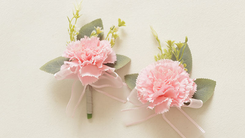 Bulk Carnation Corsage and Boutonniere Set for Wedding Party Cake Toppers Wholesale