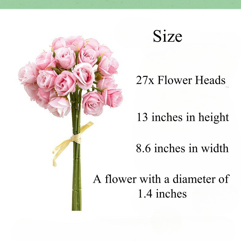 Bulk 13" Rose Bouquet Silk Rose Artificial Wholesale