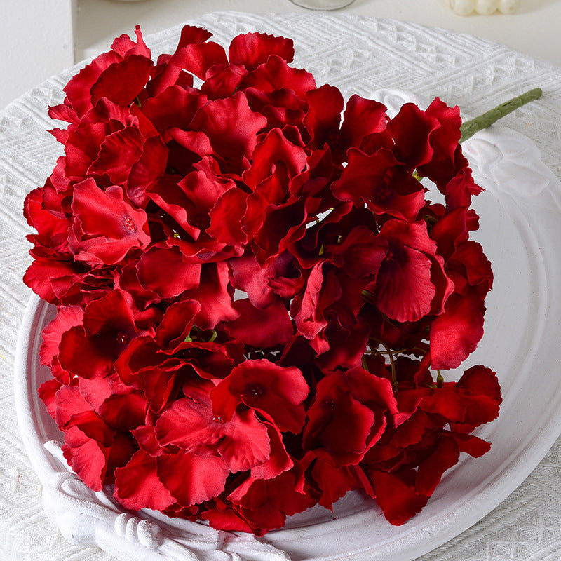 Bulk 17.7" Hydrangea Bush Bouquet Faux Silk Hydrangea Flowers Wholesale