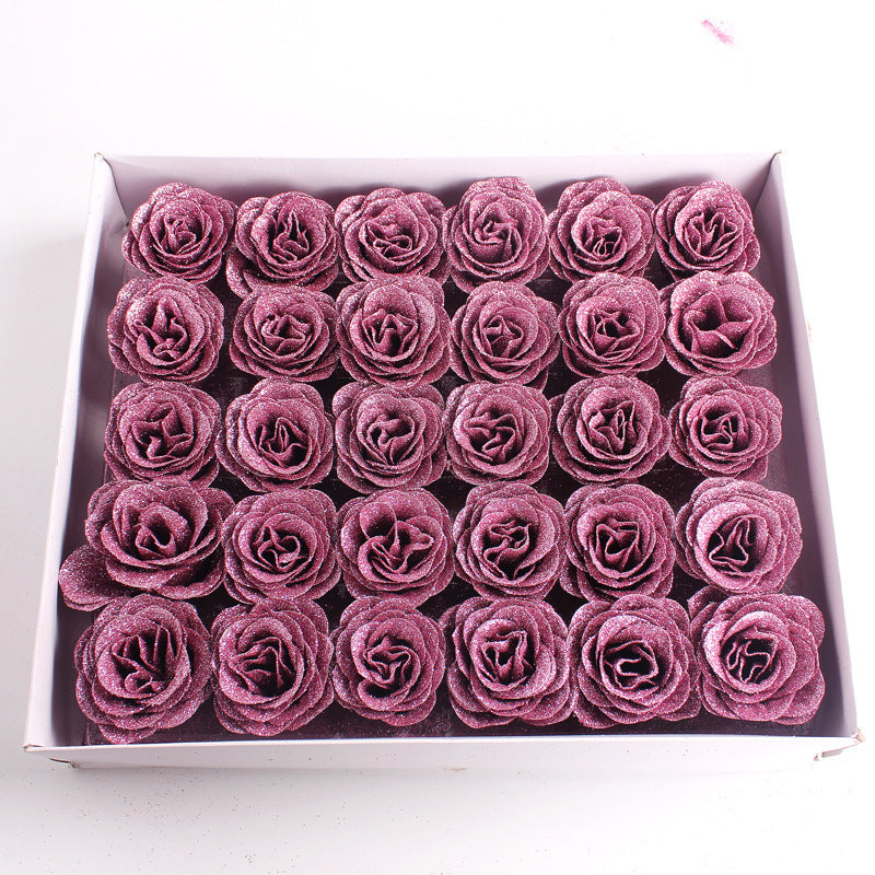 Bulk 30pcs DIY Glitter Roses Bouquet Perfect For Anniversary Weddings Wholesale