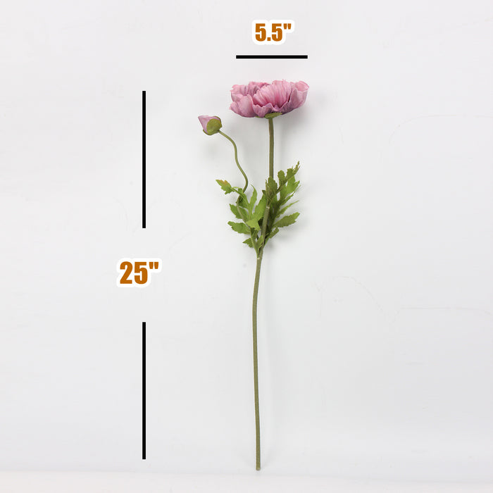 Bulk Exclusive 25 inches Tall Autumn Burnt Poppy Spray Stems Fall and Winter Decoration Wholesale